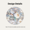 Zoomed-in detail of a Embossed Mother of Pearl tile backsplash with peel and stick application.
