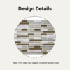 Zoomed-in detail of a Grey and Brown Marble tile backsplash with peel and stick application.